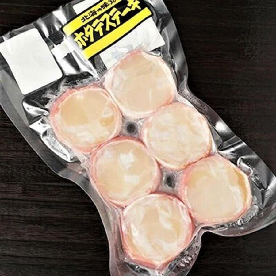 ホタテ ステーキ 6枚入 宗谷産 直径は6cm前後あります。