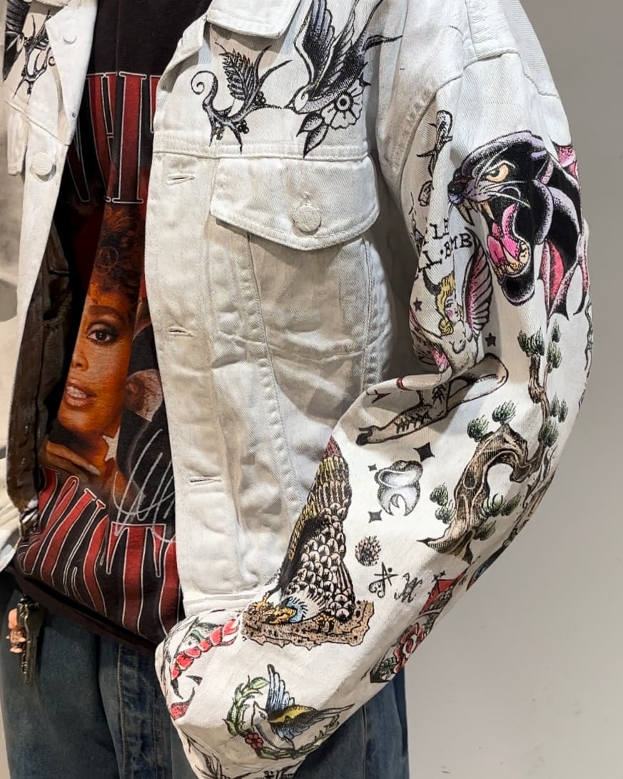 希少デザイン】DIESEL ニット マルチカラー 刺繍ロゴ オーバーサイズ