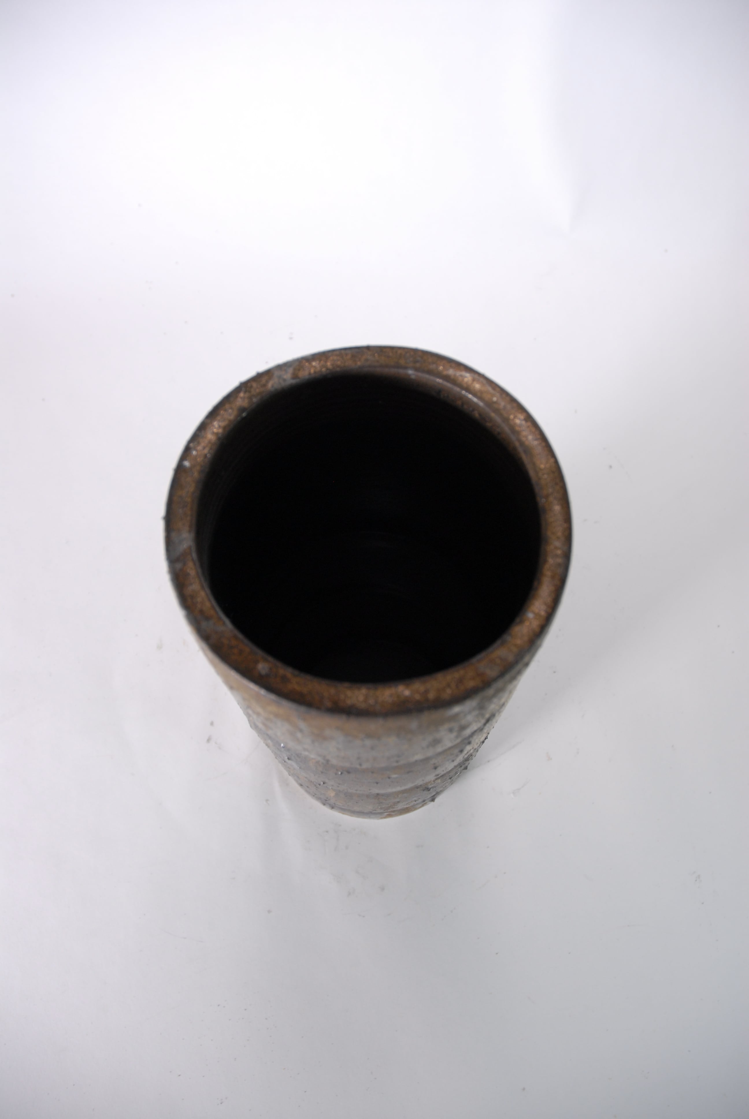 岩石ひねり寸胴花入 10号 （信楽焼き・花瓶・花入れ・花器・壺・壷