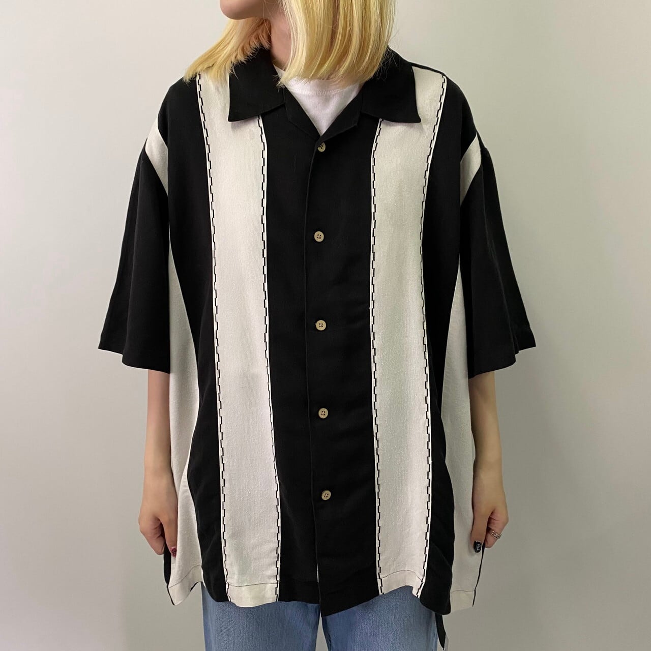 キューバシャツ メキシカン ラインシャツ デザインシャツ XL 半袖