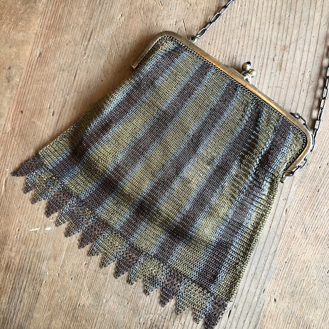 【Antique】メタル刺繍マダムのミニバッグ