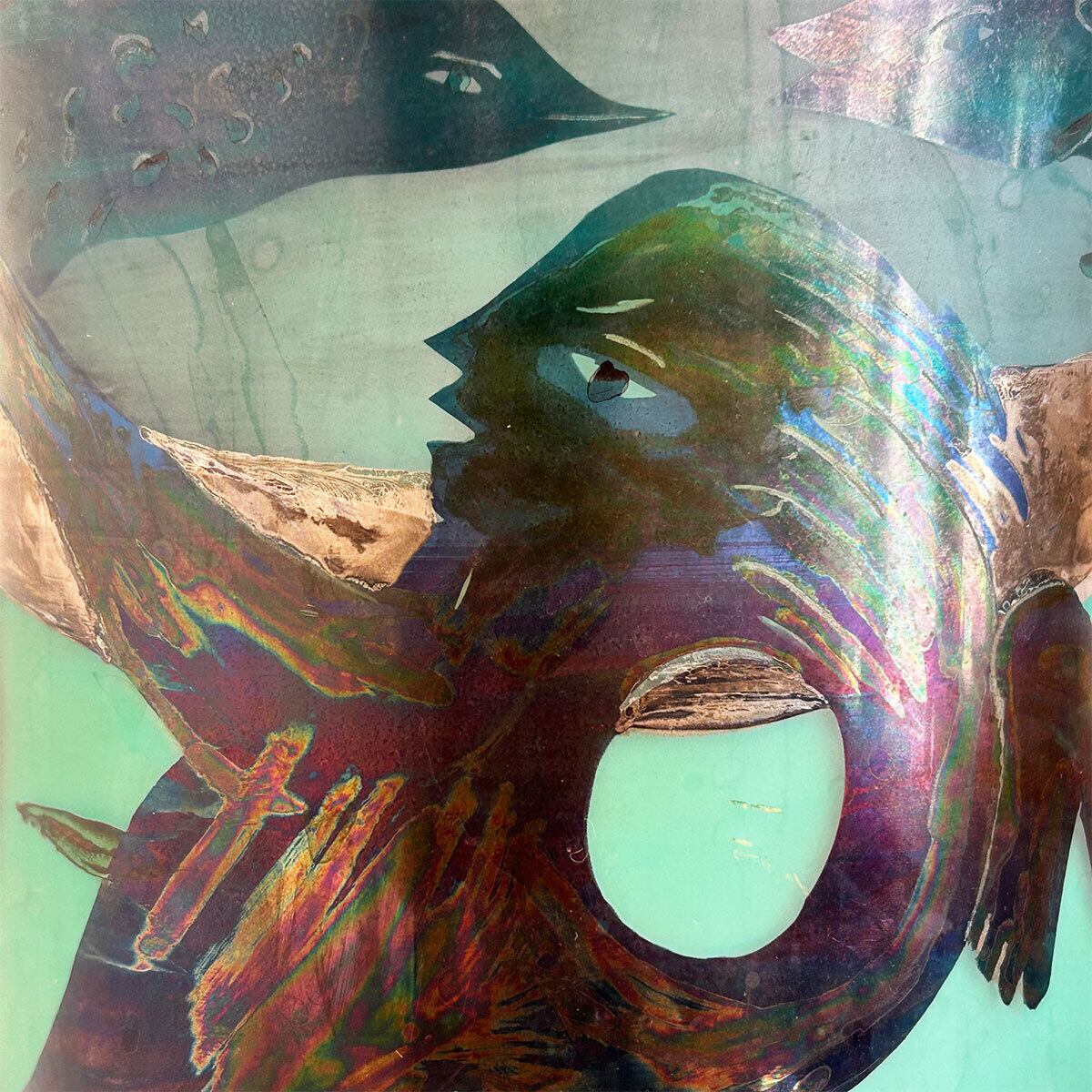 Erwin Eisch art glass flower vase | PANIC ART MARKET