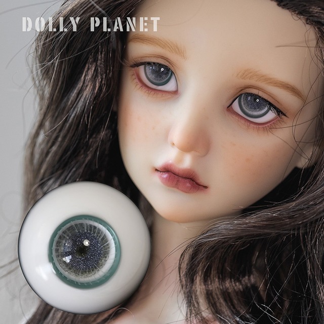 ドール用グラスアイ  BJD/SD eye シルバーグレー  H-52  14/16mmサイズ人形用/Dolly Planet