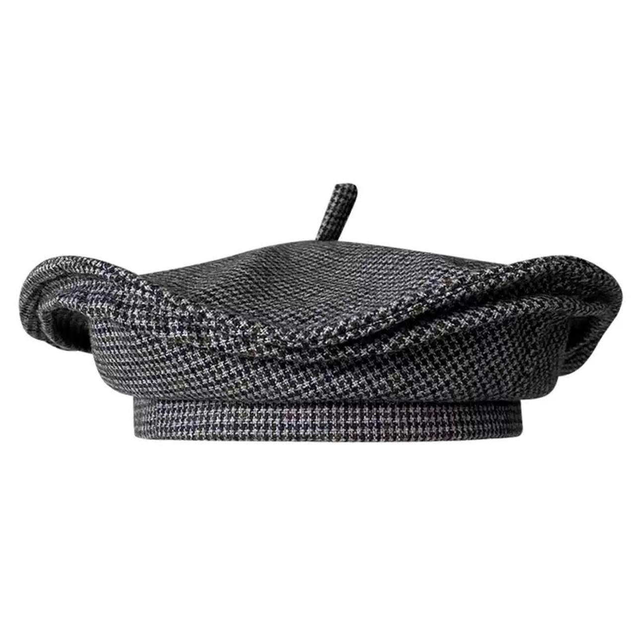 千鳥格子ベレー帽 W10254