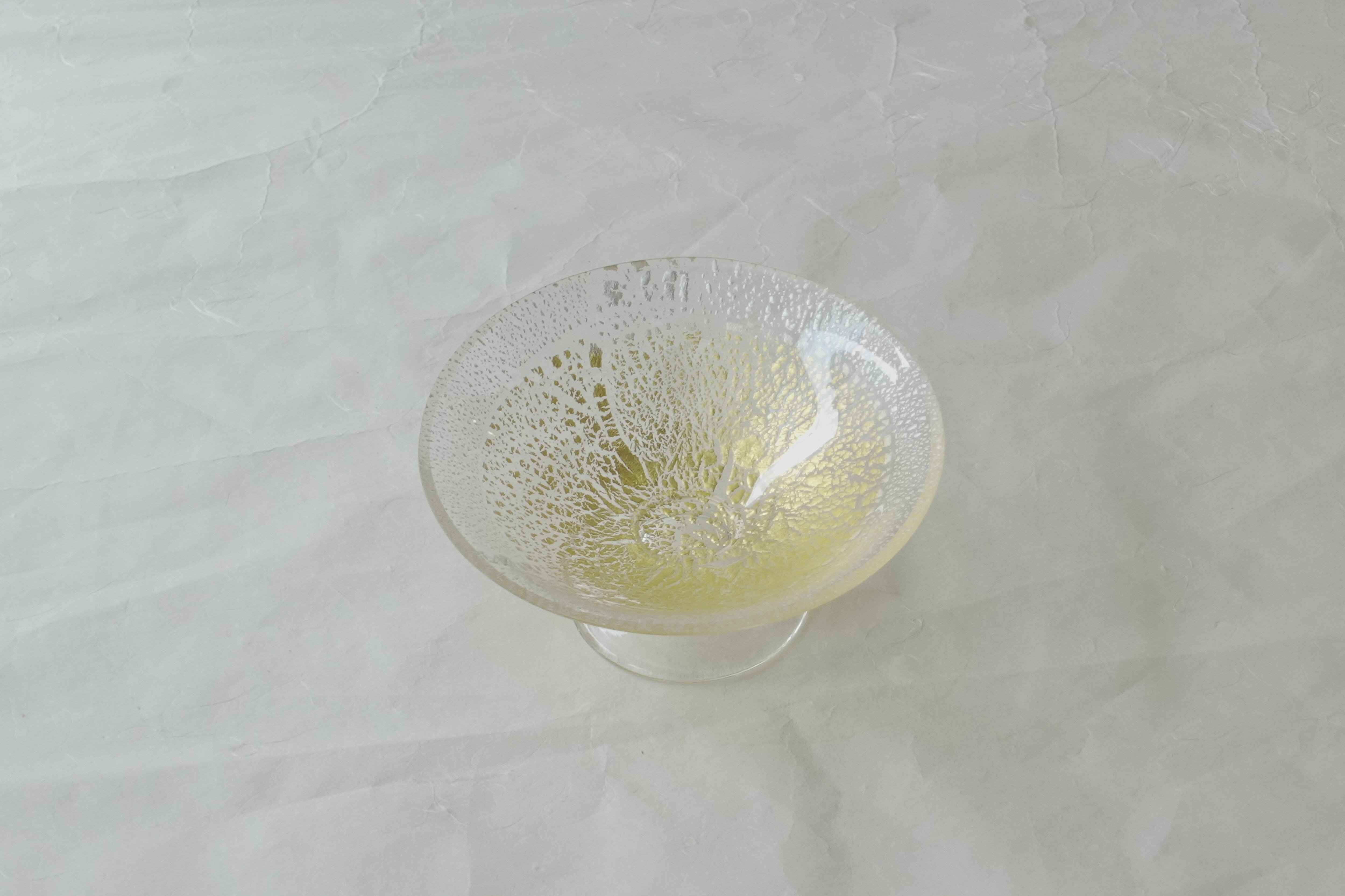 ガラス 工芸 手吹 金 銀 箔 ボウル 小物入 69f73d53f0896c2f5516cc5b1b41b5
