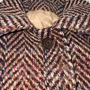 vintage AQUASCUTUM multicolor tweed balmacaan coat