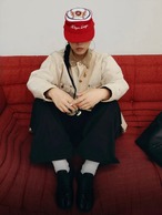 6CRAYON Flat Top Corduroy Baseball Cap