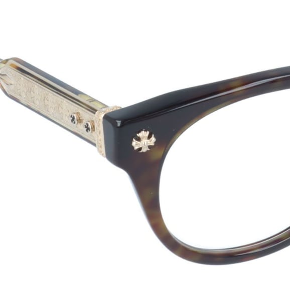 クロムハーツ HARD CHプラステンプル眼鏡 49□17-143 