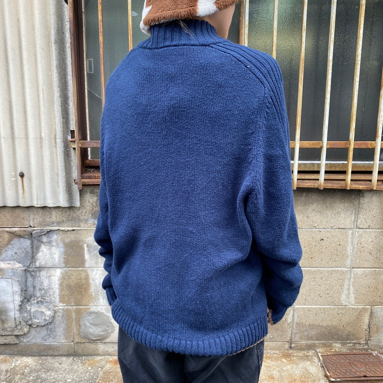 Columbia コロンビア ハーフジップ ニット メンズM 古着 セーター 
