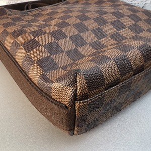 LOUIS VUITTON ルイヴィトン ダミエ トロターボブール  レザー ショルダーバッグ ブラウン A-9978