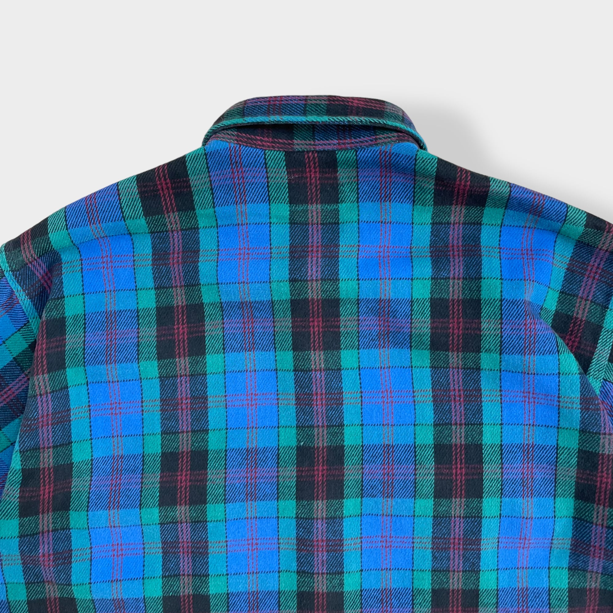 melton】90s USA製 コットン Flannel Shirt フランネルシャツ