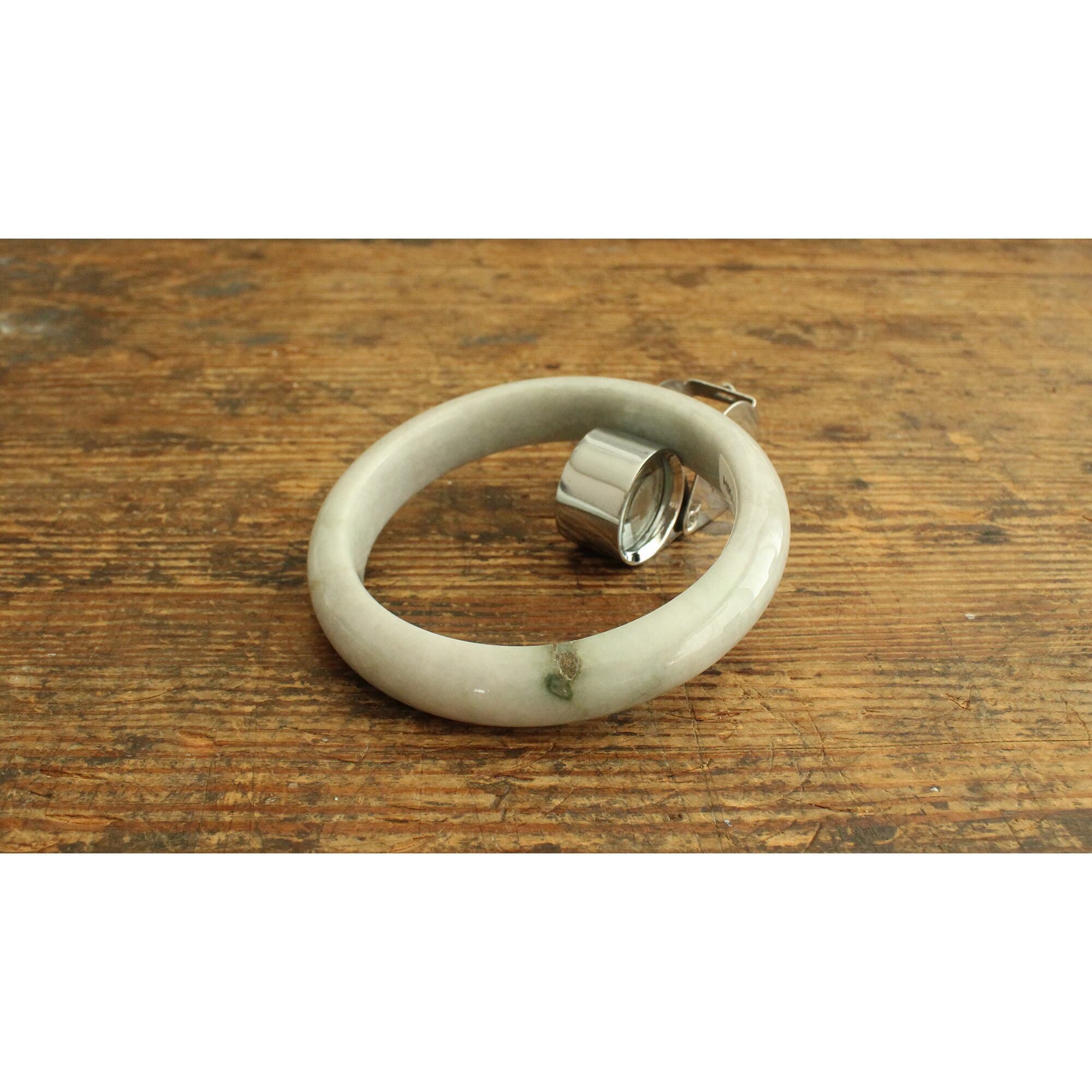 jade bangle 67 size 101 天然翡翠バングル ★ made in Myanmar 【 内径67.2 大きいサイズ 本物  ミャンマー産 ジェイド 天然石 バングル ブレスレット 腕輪 パワーストーン ジュエリー アクセサリー 】