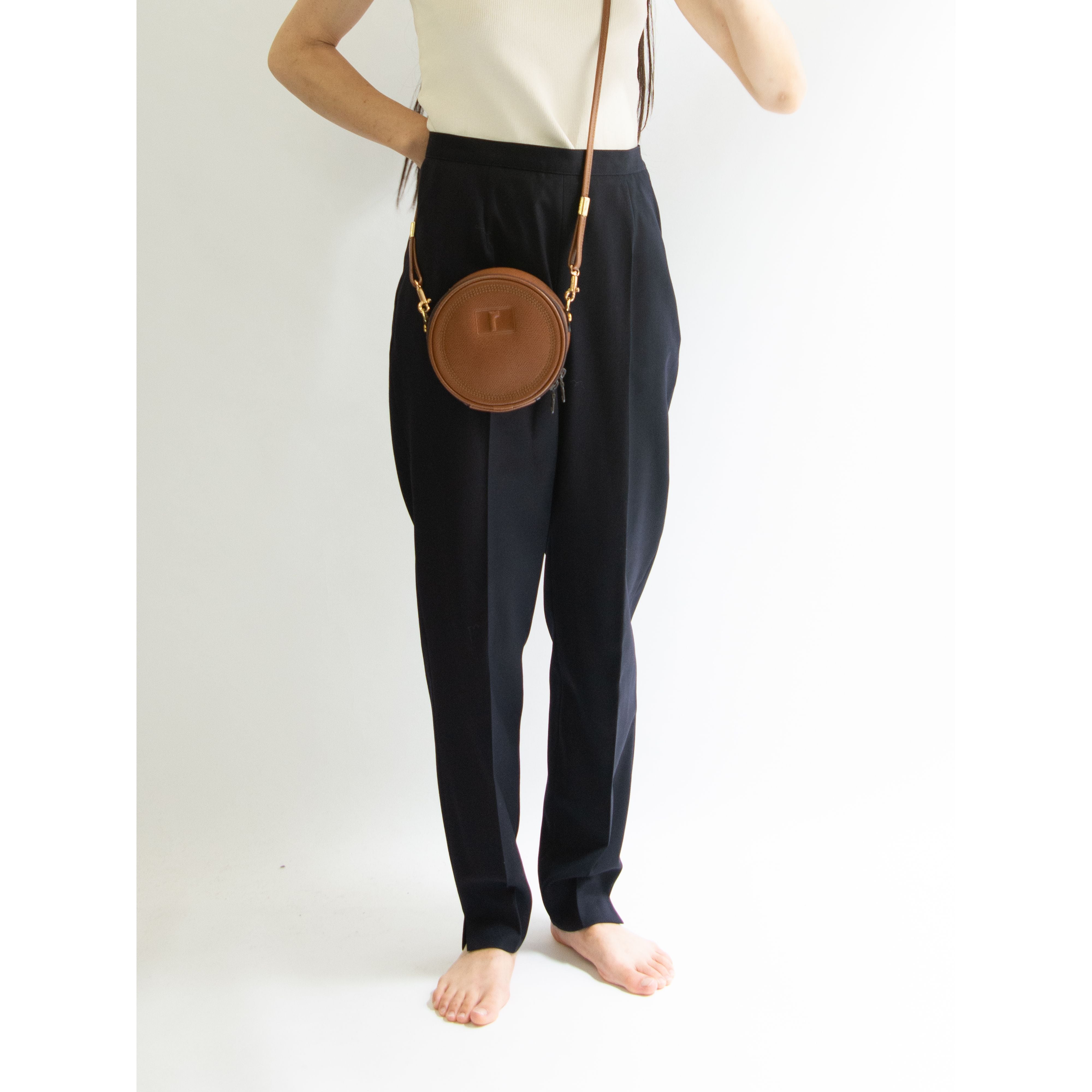 【renoma PARIS】Crossbody PVC Leather Circle Bag（レノマ クロスボディ レザー サークルバッグ ショルダーバッグ ）
