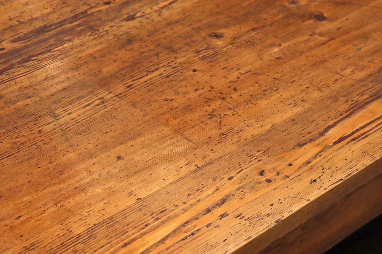 ヴィンテージ 無垢材 作業台 コンソール テーブル デスク 展示台