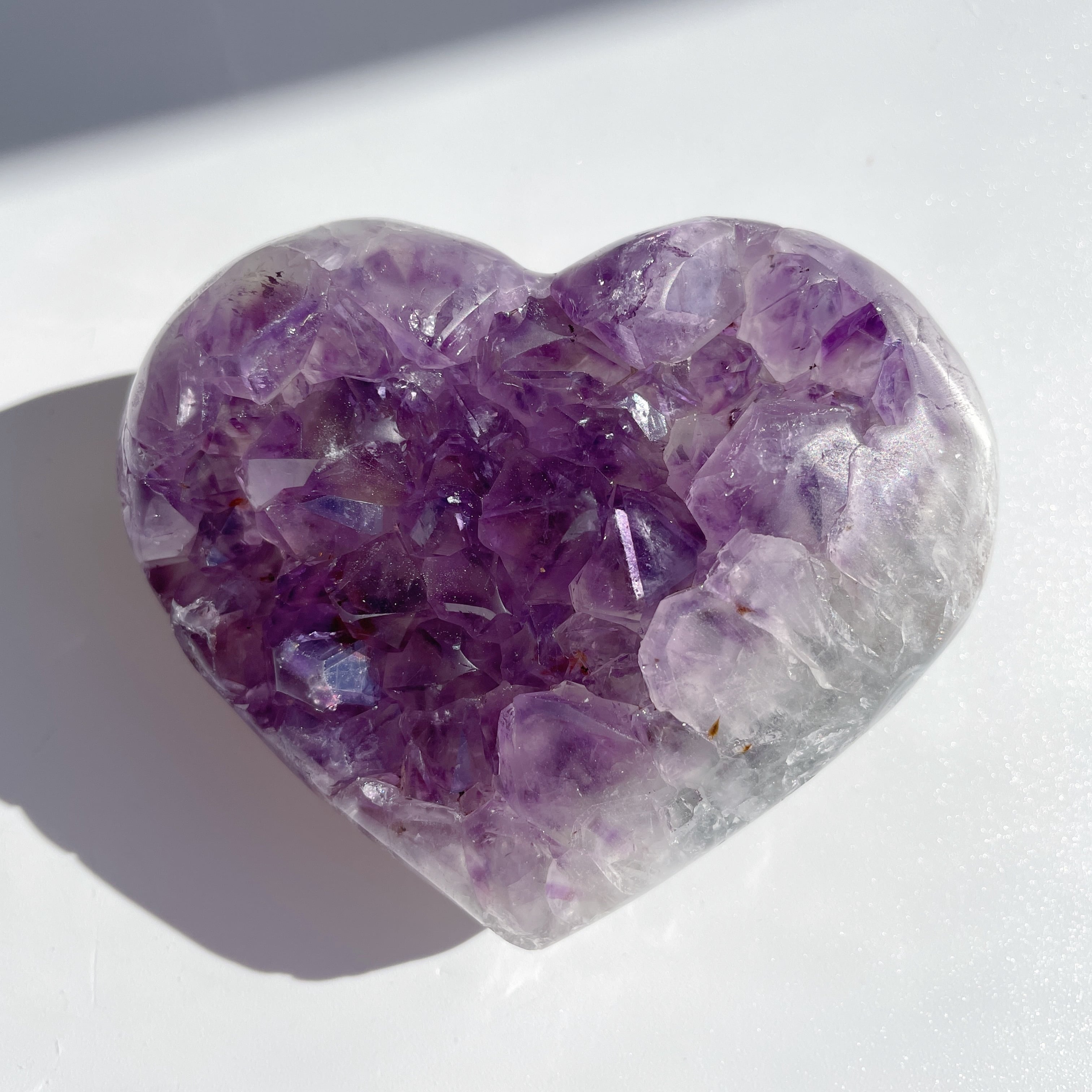 カコクセナイト入り◎ブラジル産アメジスト ハート型♡15◇Amethyst