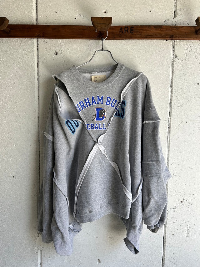 77circa   cross cutback wide print sweat top