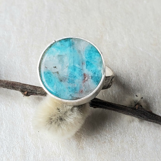 【青空】アマゾナイトインクォーツのリング