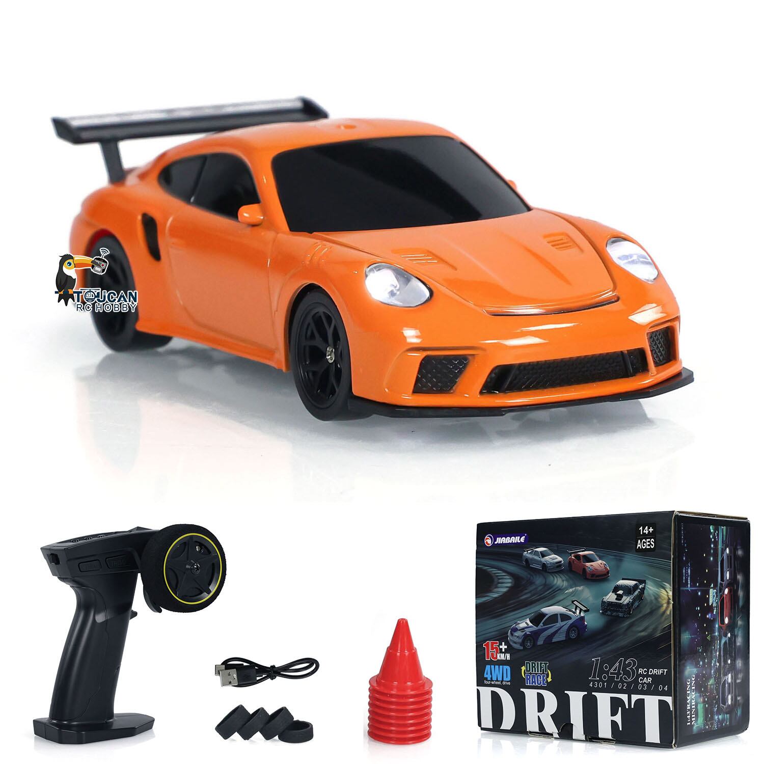 4WD RTR 1/43 RC スピードカー四輪駆動コントロール 2.4 グラムミニ