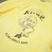 90's KKUP fm Einstein print tee over dye