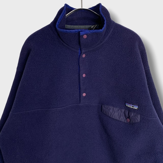 USA製　patagonia パタゴニア　シンチラスナップT フリース　ネイビー