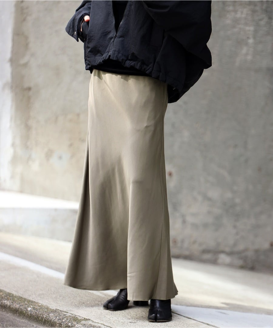 一部翌日発送◆ウエストゴムマットサテンスカート【s-60231】.