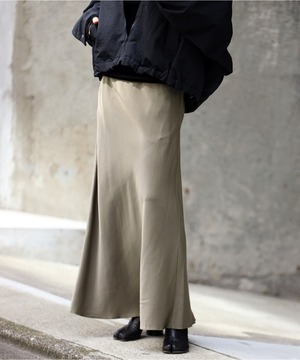 一部翌日発送◆ウエストゴムマットサテンスカート【s-60231】.