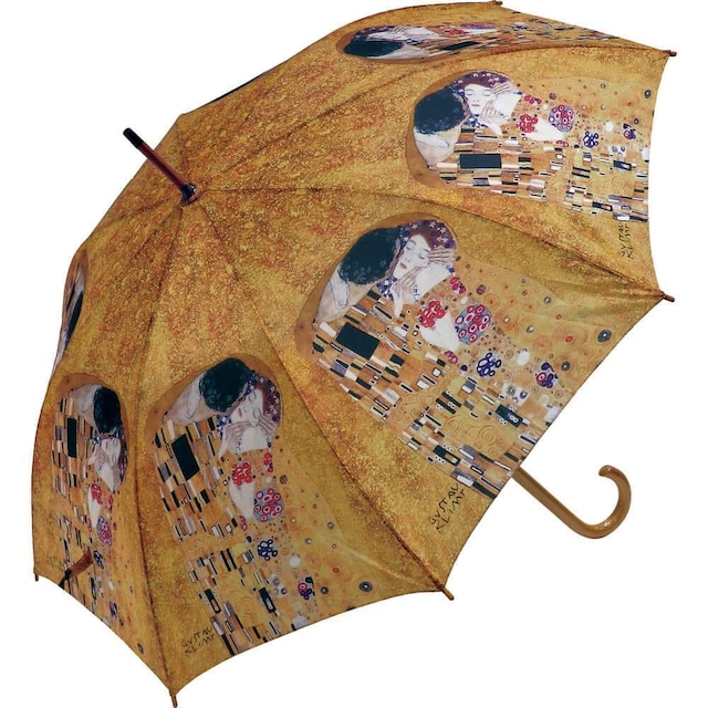 umbrella　クリムト　接吻　　 名画木製ジャンプ傘 　浜松雑貨屋Copernicus