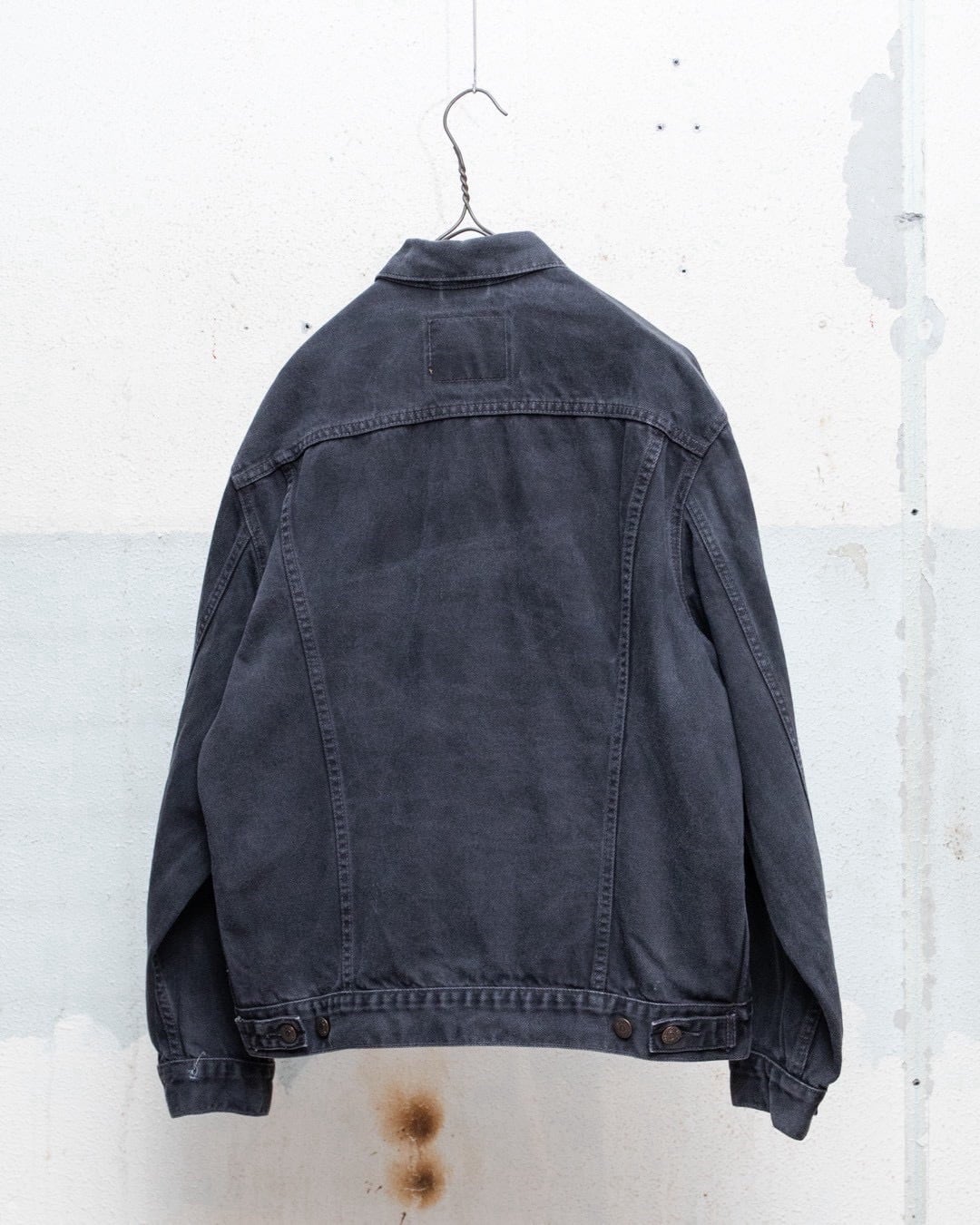 1990s Europe “Levi's” 70503-02, black denim trucker jacket