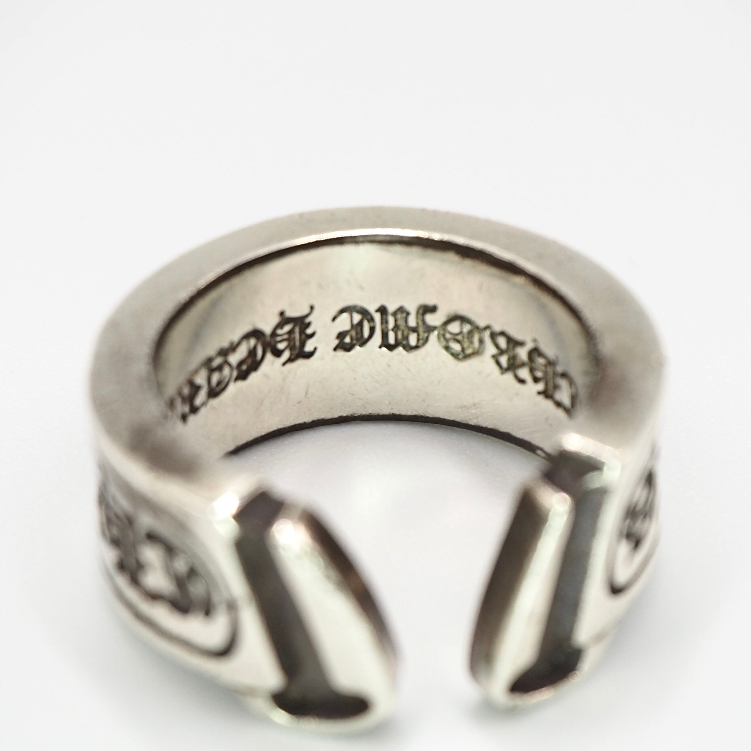 CHROME HEARTS 約20号 ラージスクロールラベル リング シルバー CHROME HEARTS 約20号 ラージスクロールラベル リング シルバー