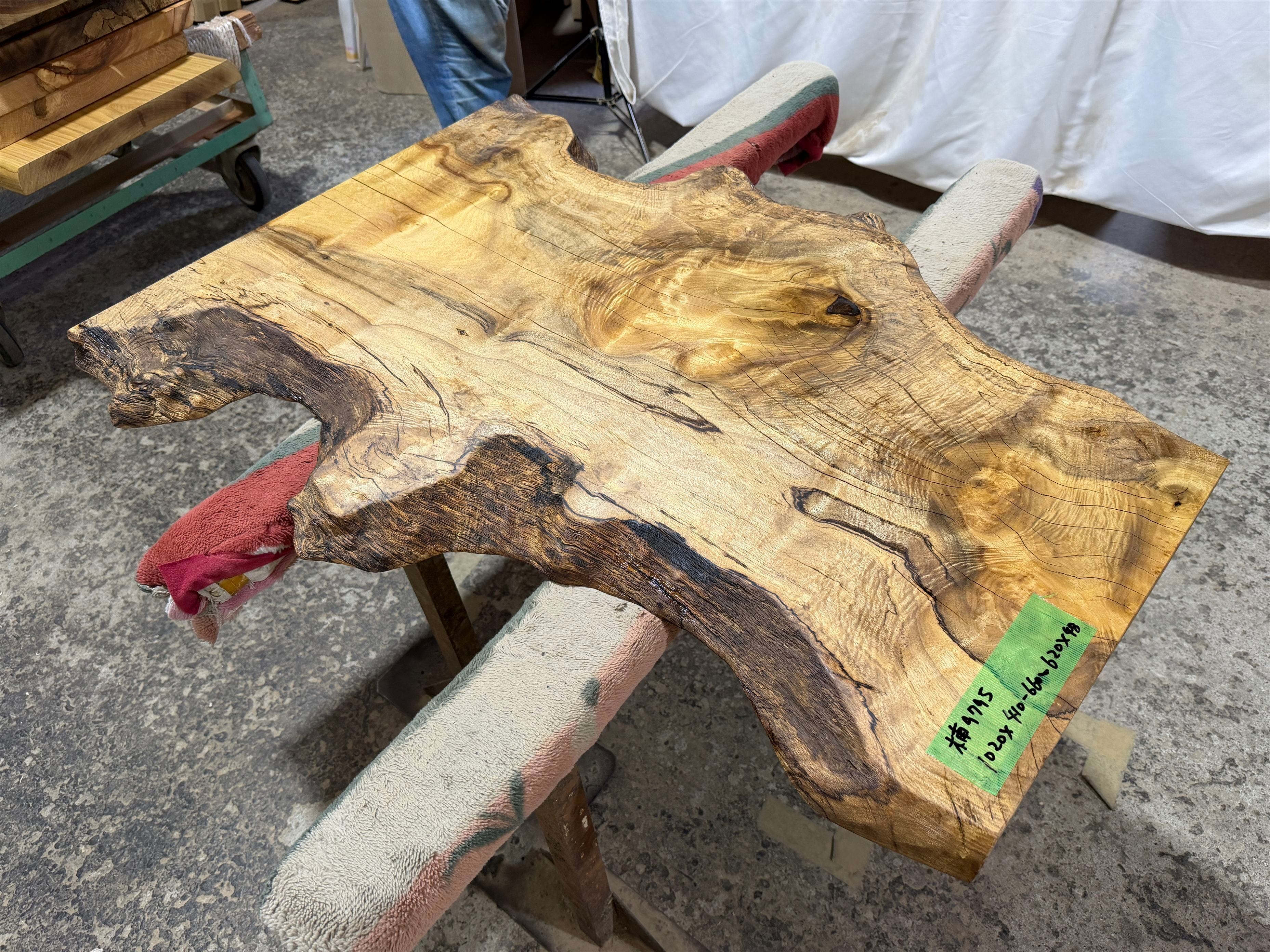 クス9795 楠 一枚板無垢材 1020x410-660-620x48mm ローテーブル センターテーブル 天板 樟 くすのき