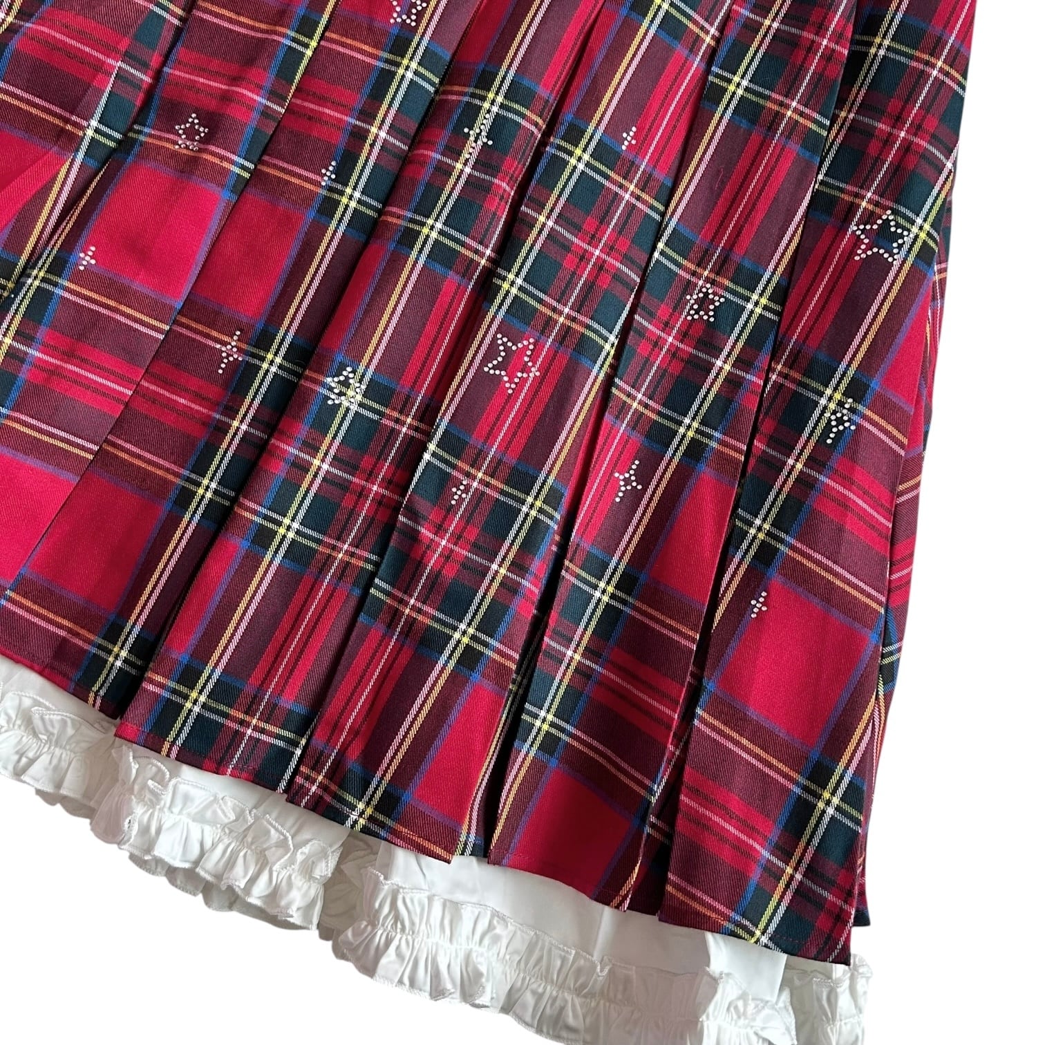 フリルレイヤードグリッタースカート RED | HEIHEI