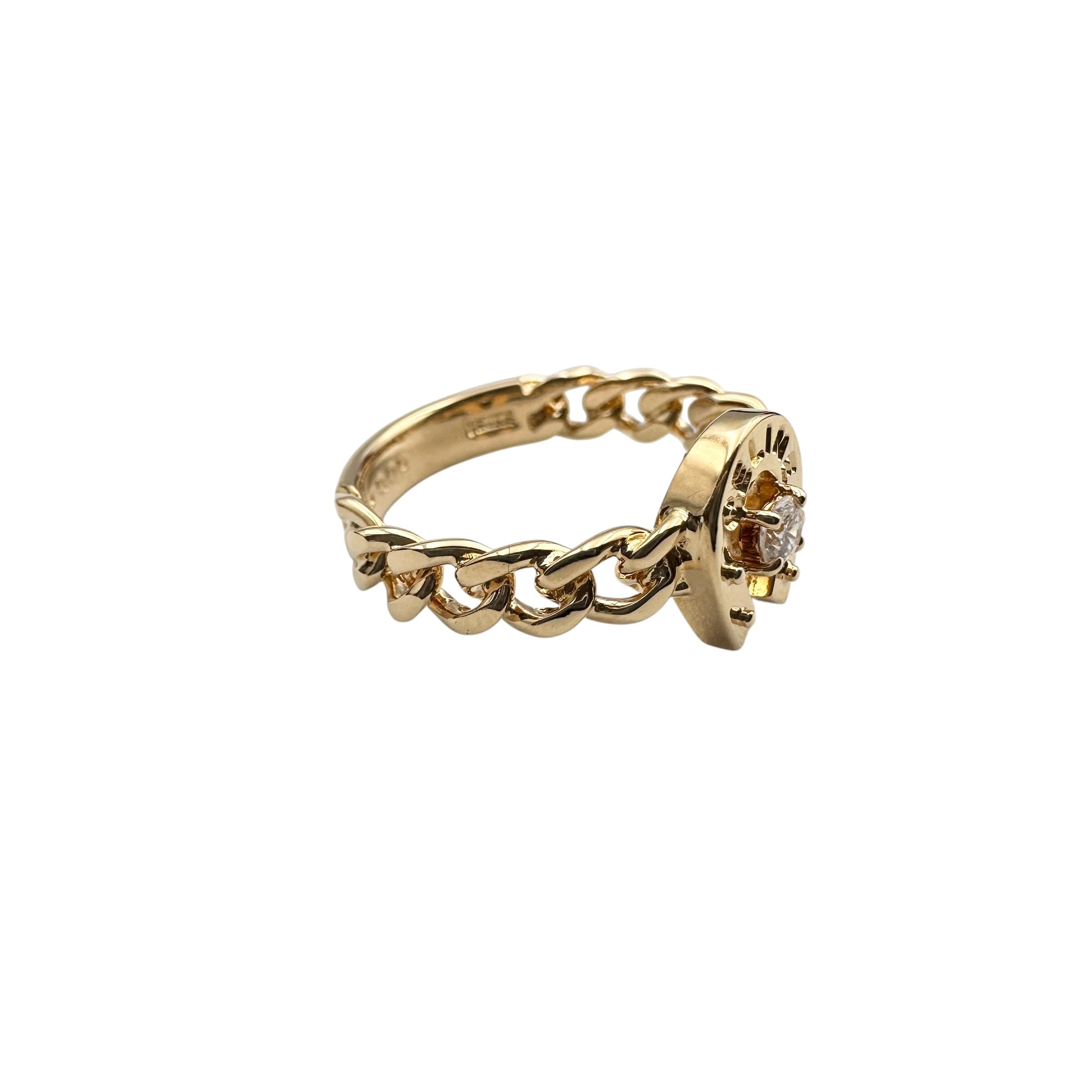 CELINE セリーヌ ダイヤリング K18 #52 0.09ct 28380-202604 | rean