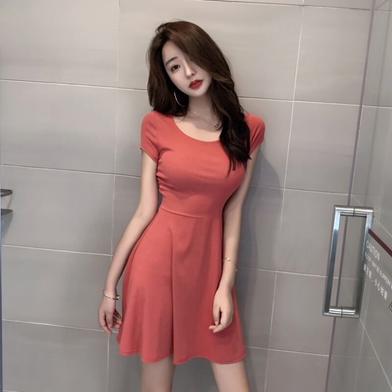 スタンダードスカート サマースリムフィットドレス レトロ 夏物 ハンチェンe72433791744