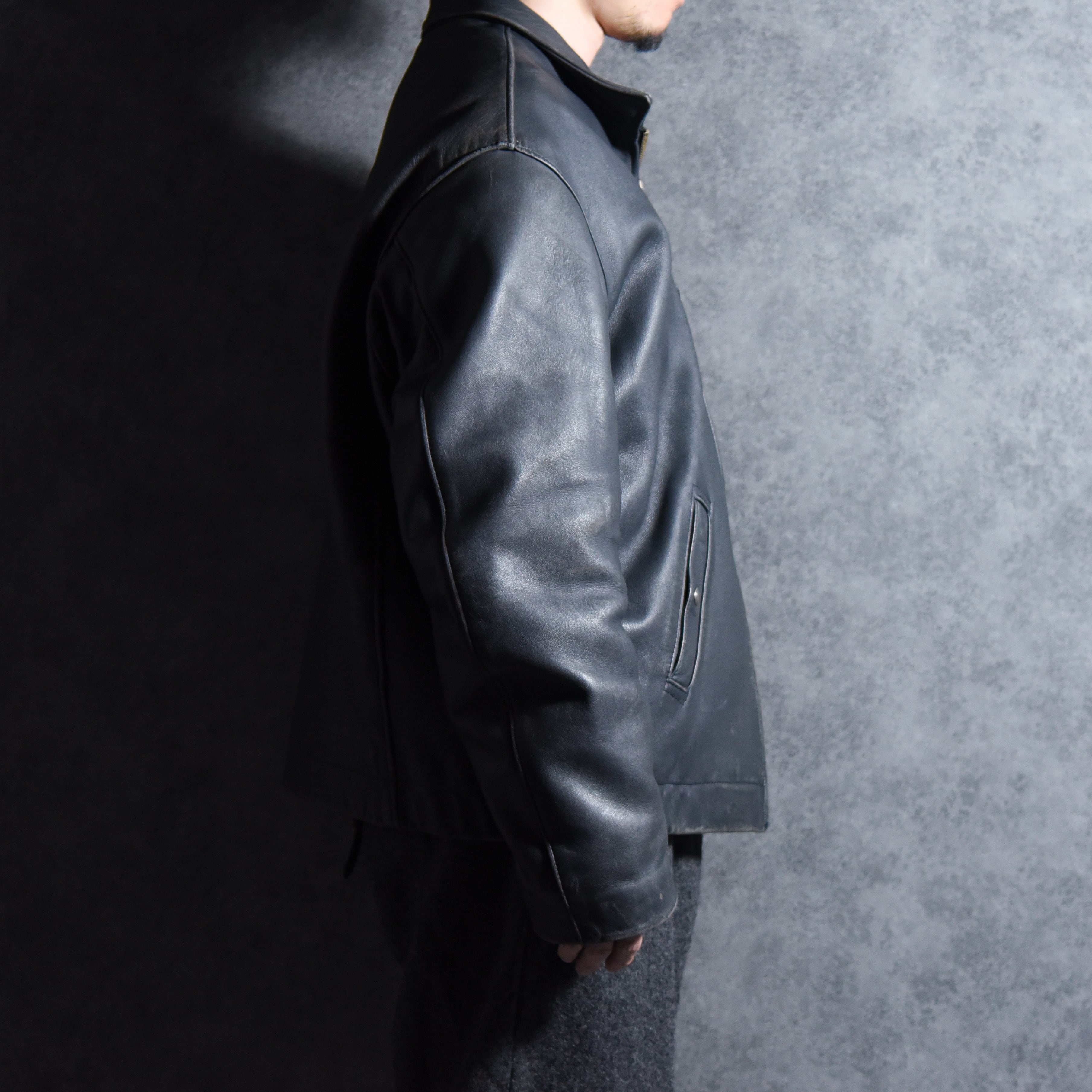 80s French Air Force Leather Pilot Jacket フランス軍 レザー