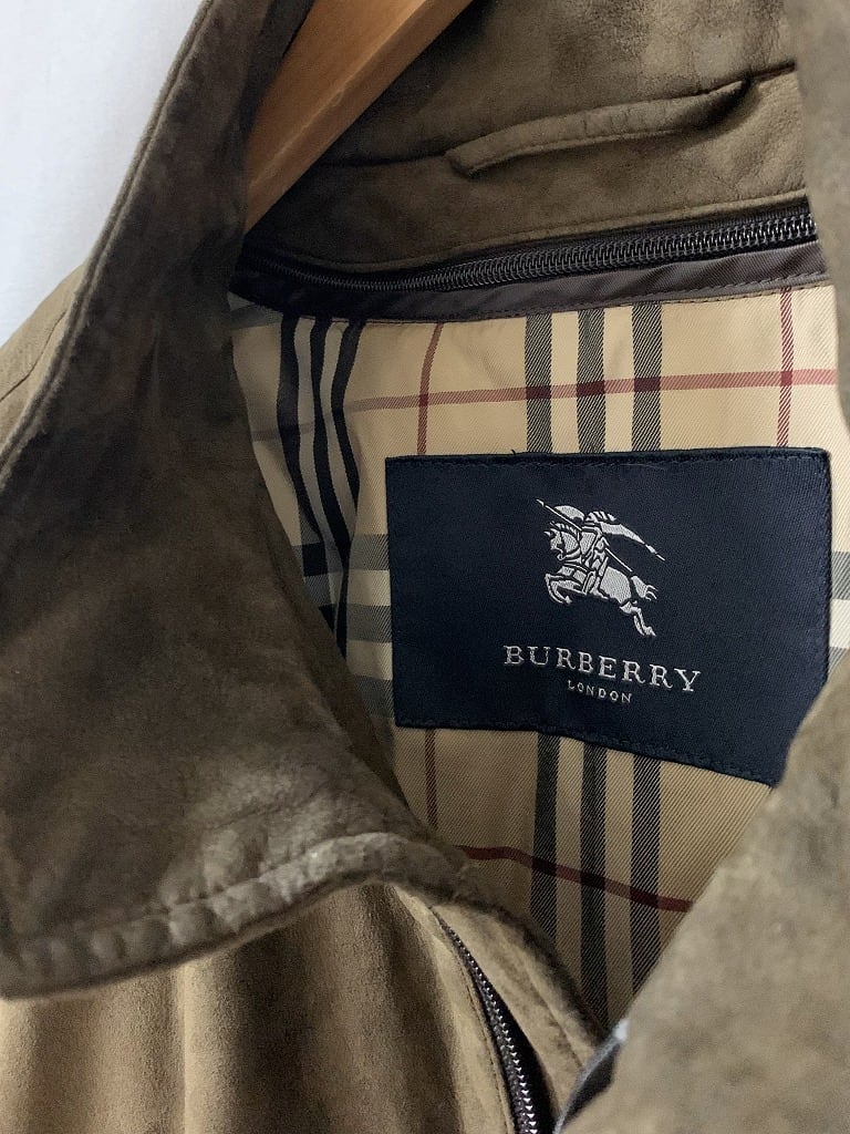 Design Micro Suede Stand Collar Coat with Liner ”BURBERRY"