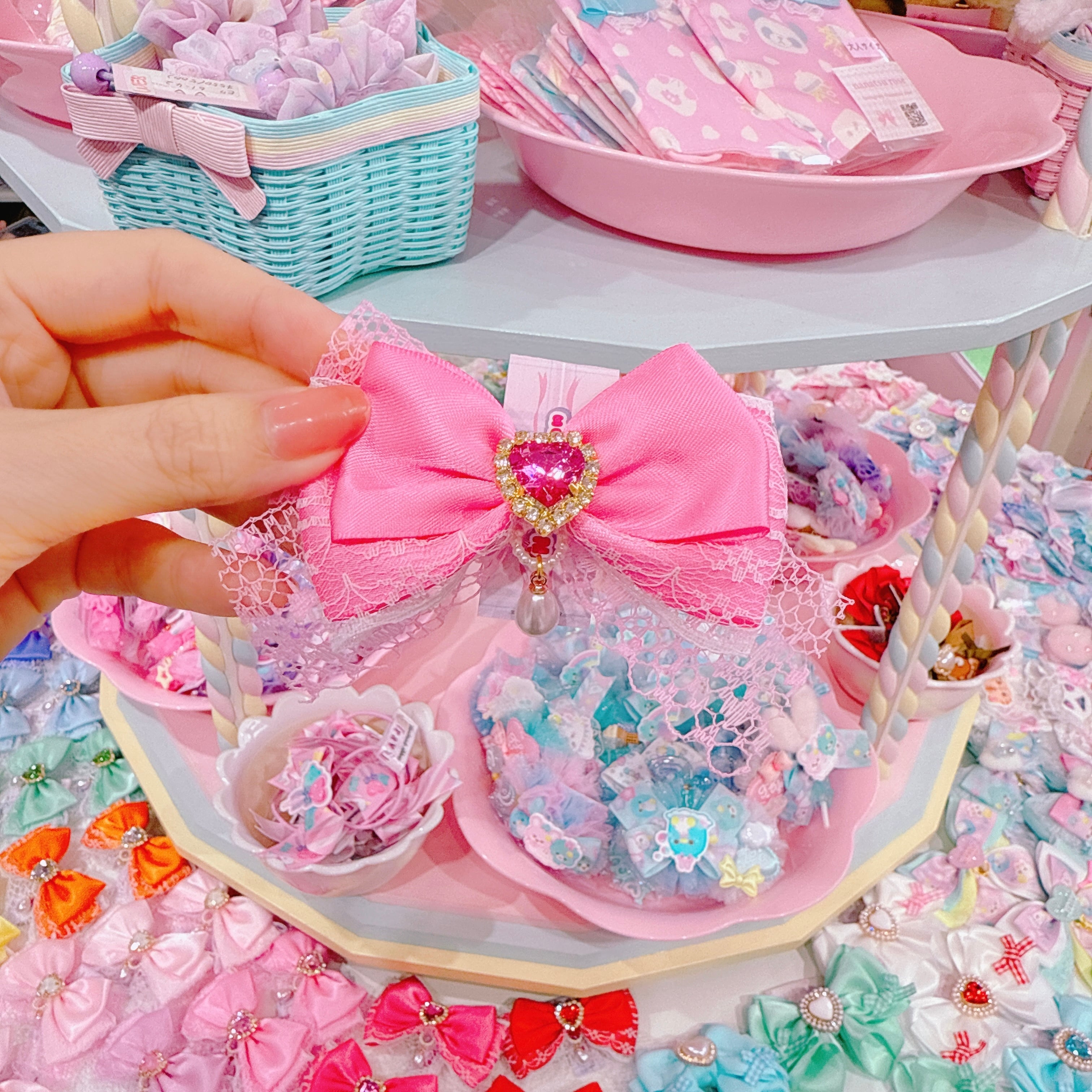 【F7】47-124推し色ヘアクリップ