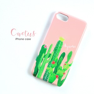 【オーダーメイド】 iPhone スマホケース 【cactus】