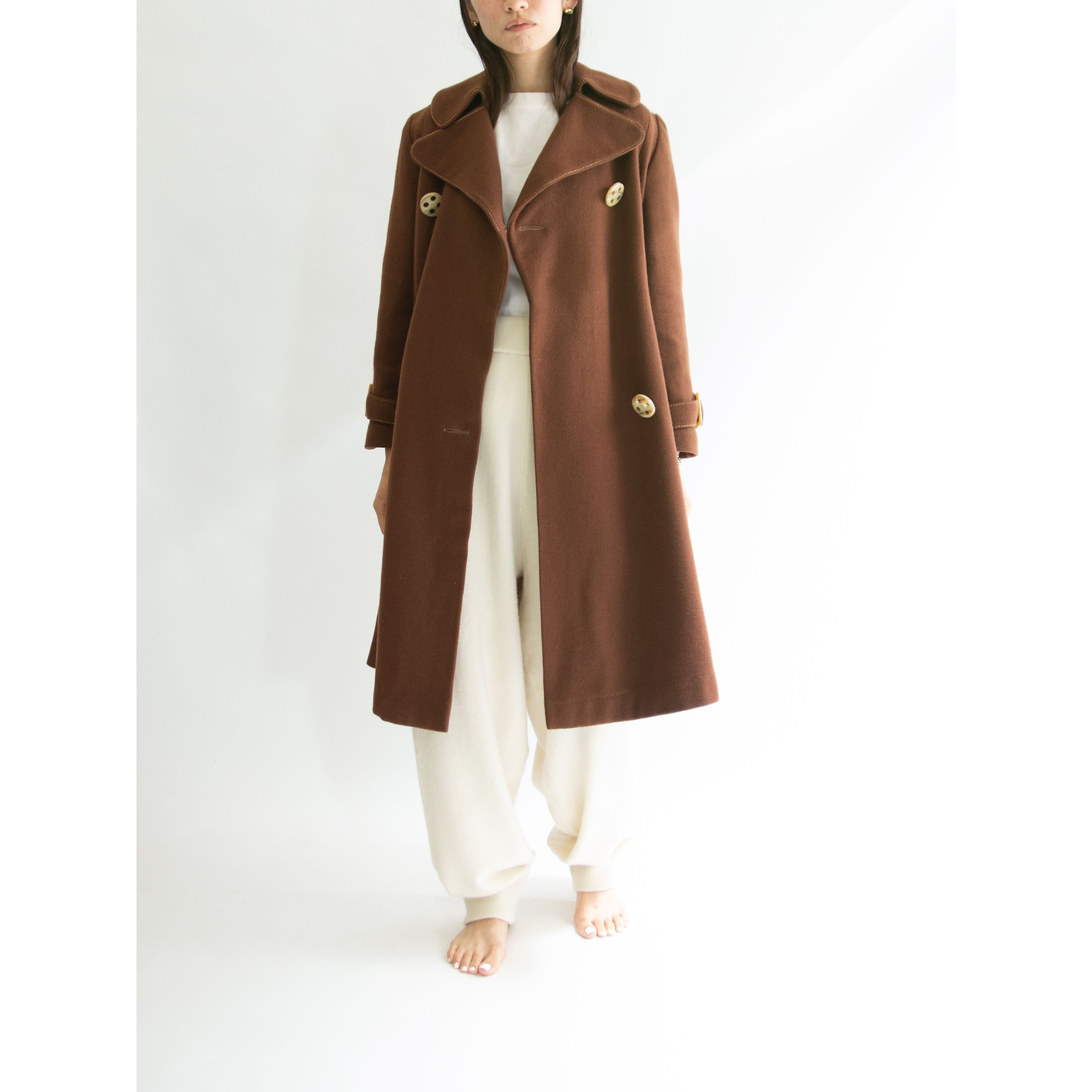 Emily Jane】Made in England belted wool coat（英国製 ベルテッド