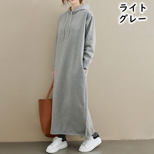 ニットパーカーワンピース M 7col 250503