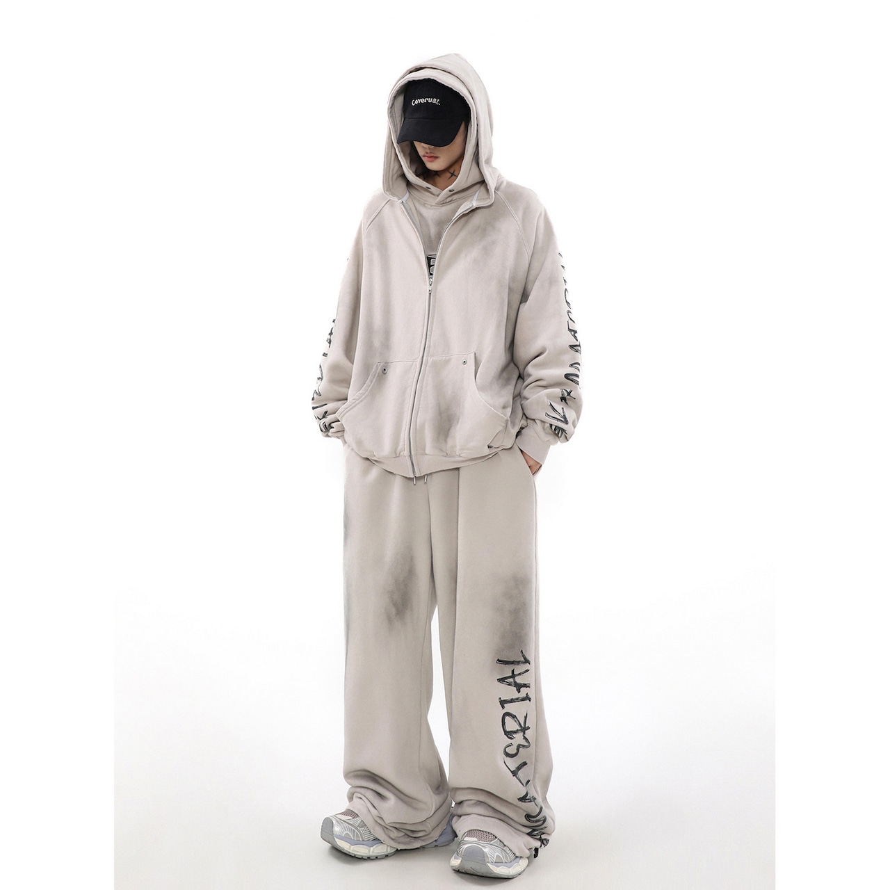 VINTAGE ウォッシュ加工 セットアップ ジップパーカー T632