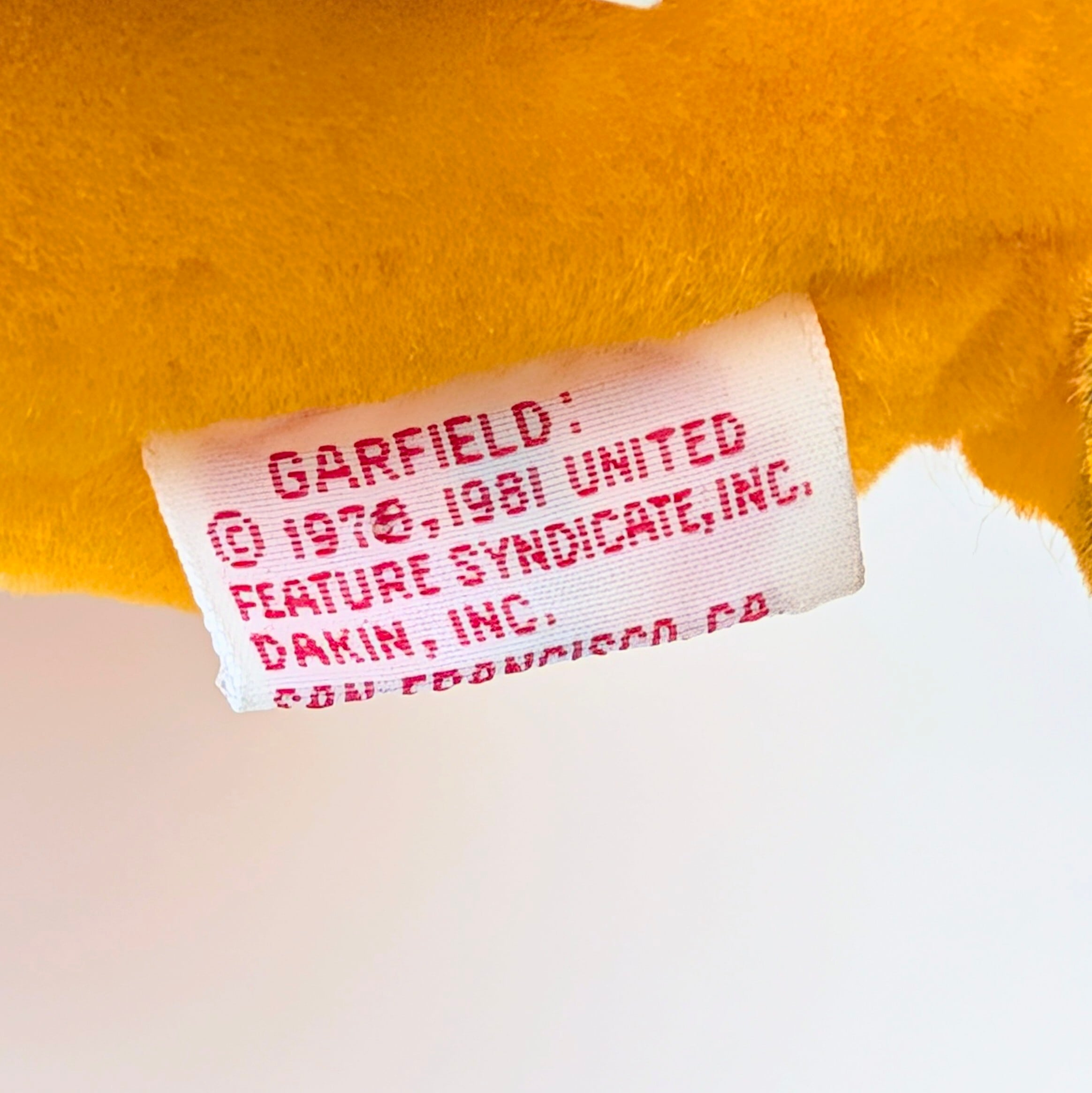 ☆ VINTAGE 1988 ☆【 Garfield ( ガーフィールド ) 】『 Garfield HAPPY HOLIDAYS DRUMMER ガーフィールド ハッピーホリデー ドラマー』ガーフィールド10周年記念限定 / ぬいぐるみ / プラッシュ / plush / 1980年代年製 〚アメリカン雑貨 アメトイ〛