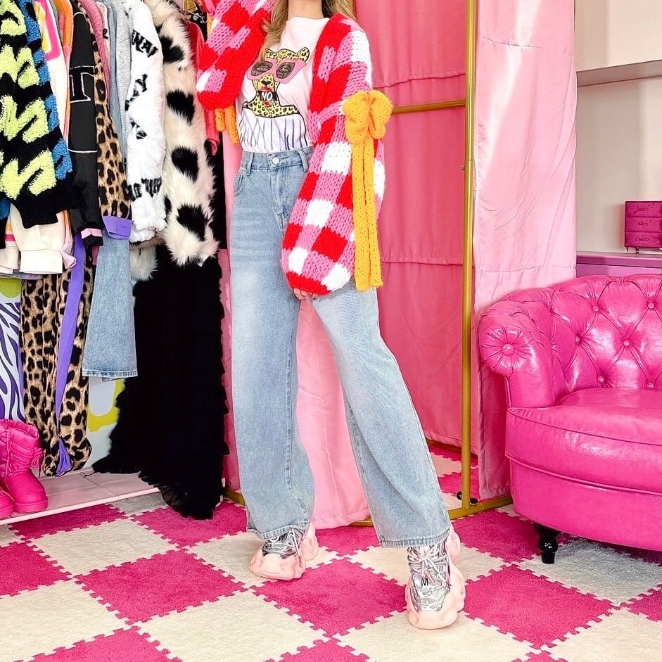 レッグルーズジーンズ/韓国/レディースファッション/韓国/カジュアル