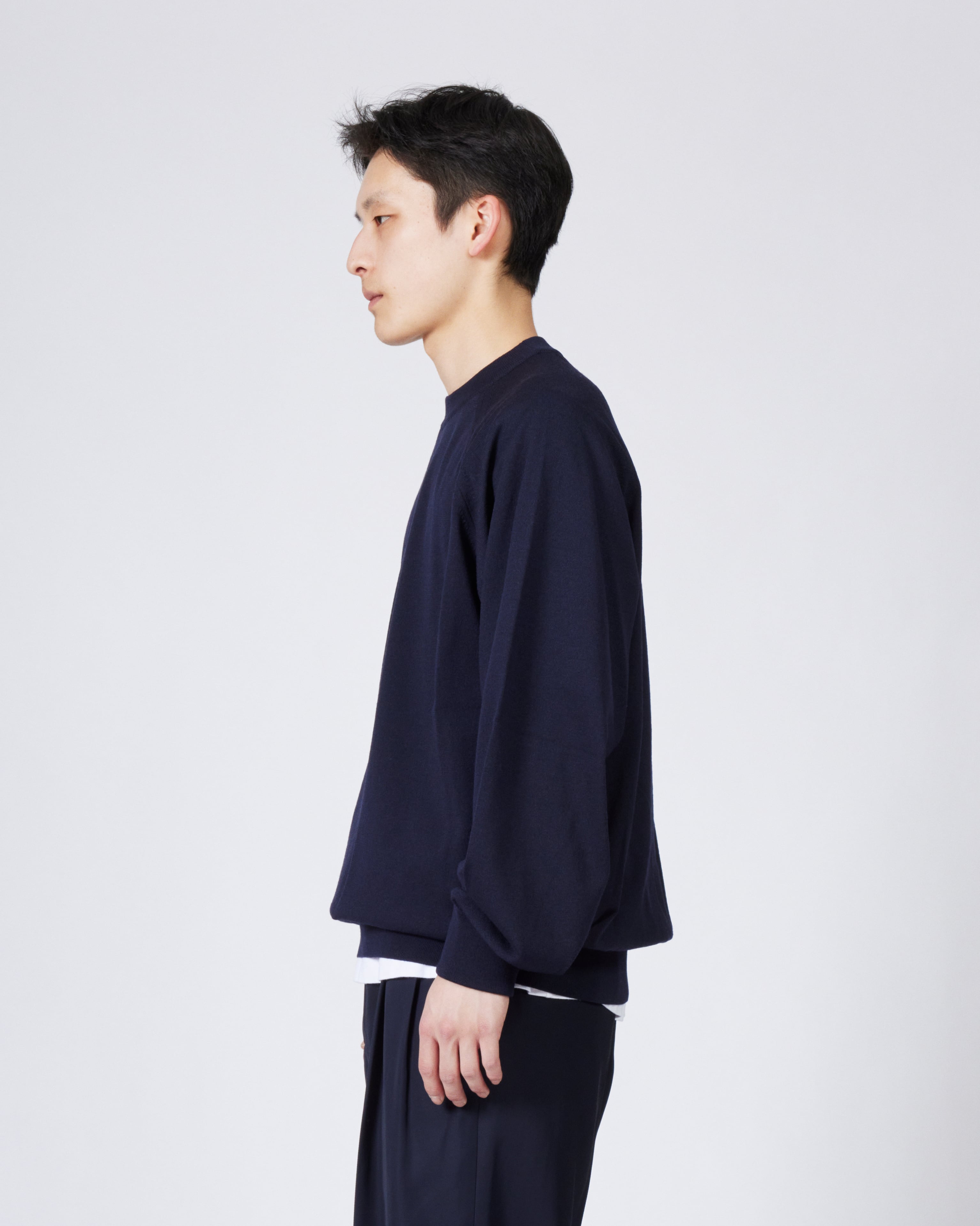 everyone high-gauge knit sweater (NAVY) | everyone