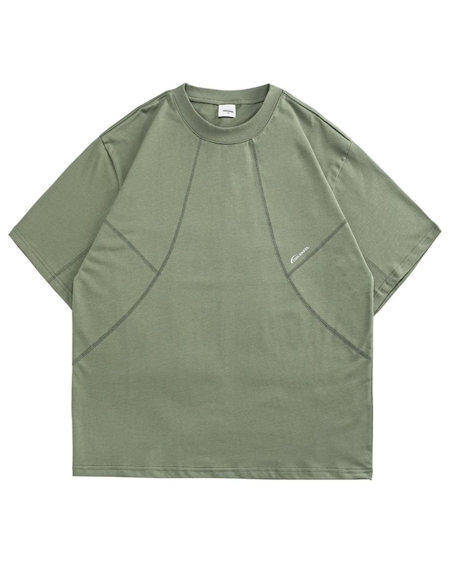切り替えステッチオーバーサイズTシャツ　S0613