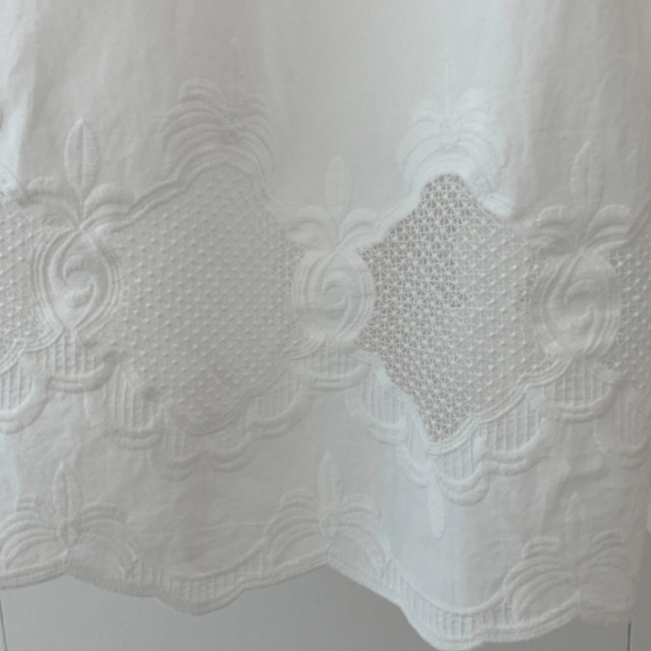 Dentelle Hem Cotton Skirt F0612