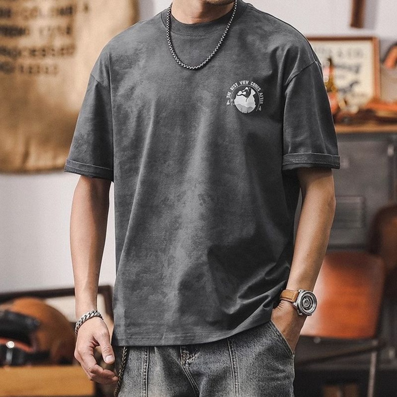 バックプリントTシャツ 10137