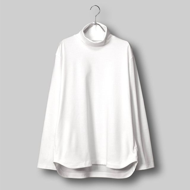 アーバンドレスT ロングスリーブ タートルネック リラックス / Urban Dress T LS Turtle Neck Relax #WHITE