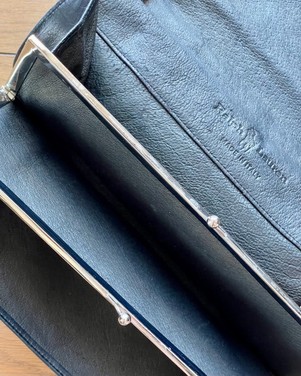 90年代 ラルフローレン ウィメンズ クラッチバッグ 黒 イタリア製