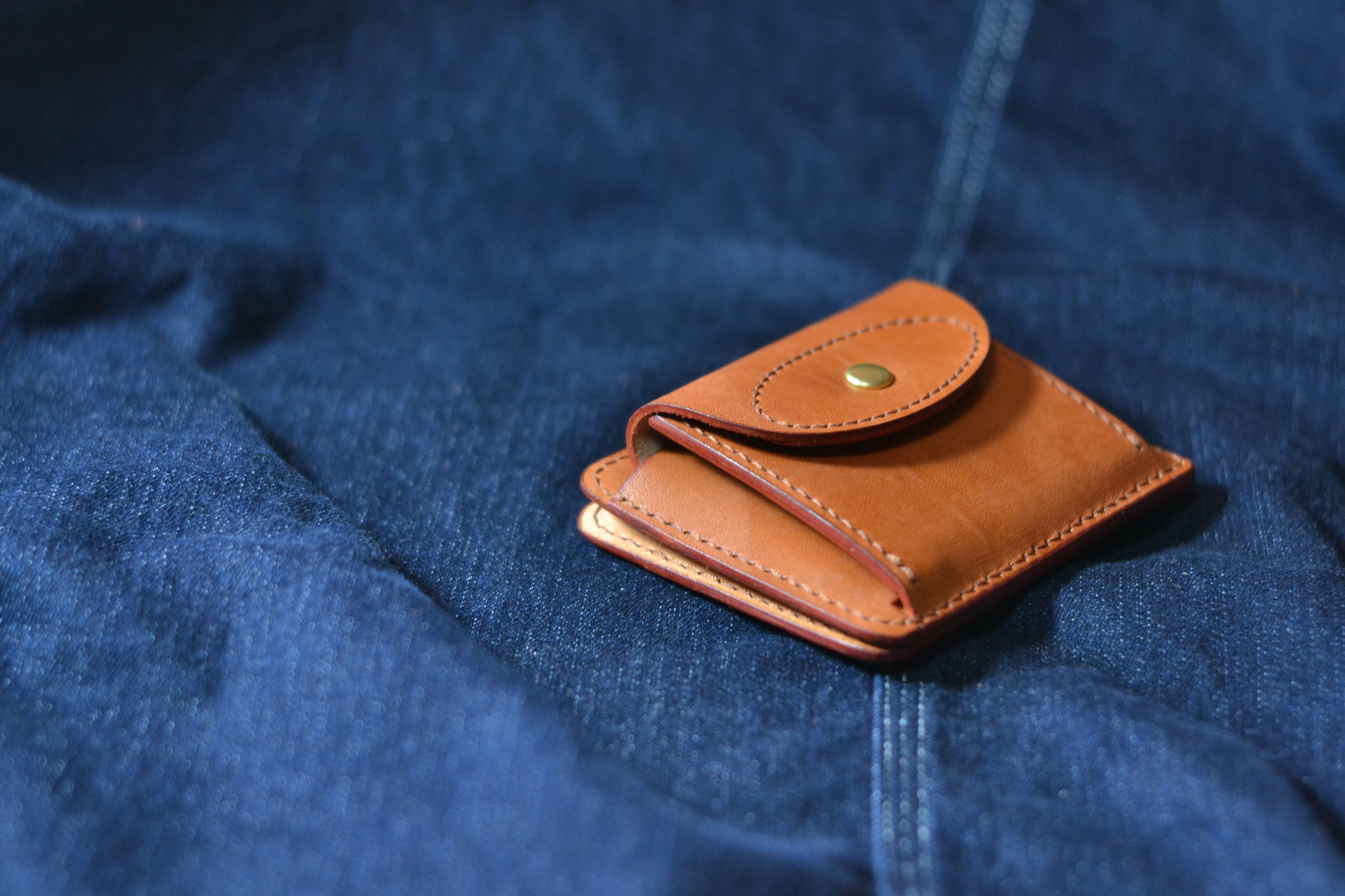 シャグポーチ(手巻きタバコポーチ)手染めコニャック | Pay ID