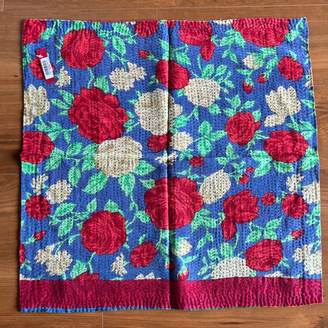 ：『ミエコミンツ』カンタのコットンハンカチ（ブルー系）